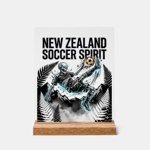 Neuseeland Fußball Geist Skelett Stürmer Nationen Acrylschild