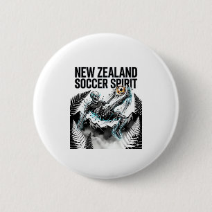Neuseeland Fußball Geist Skelett Stürmer Nationen Button