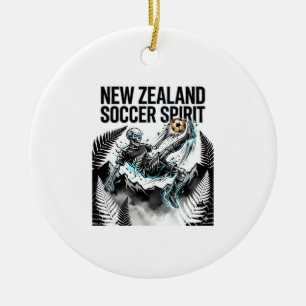 Neuseeland Fußball Geist Skelett Stürmer Nationen Keramik Ornament