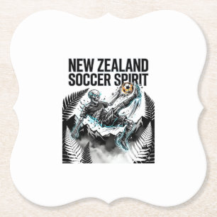 Neuseeland Fußball Geist Skelett Stürmer Nationen Untersetzer
