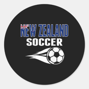 Neuseeland Fußballfans Trikot Unterstützen Neuseel Runder Aufkleber
