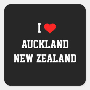 NEUSEELAND: I Liebe Auckland, Neuseeland Quadratischer Aufkleber