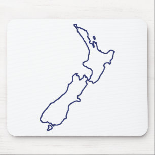 Neuseeland-Karte Mousepad