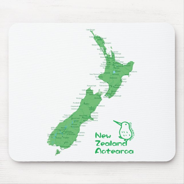 Neuseeland-Karte Mousepad (Vorne)