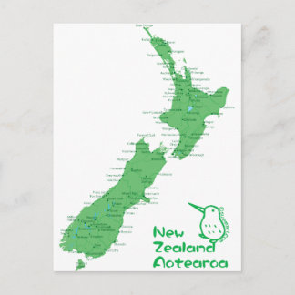 Neuseeland-Karte Postkarte