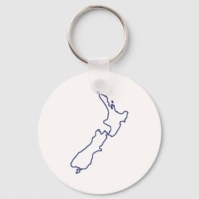Neuseeland Karte Schlüsselanhänger (Vorderseite)