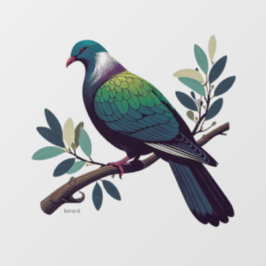 Neuseeland Kereru Pigeon Window Cling Decal Fensteraufkleber