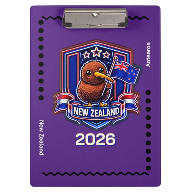 Neuseeland Kinder Klemmbrett (Vorderseite)