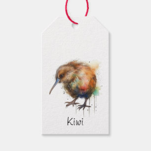 Neuseeland Kiwi Aquarellzeichen Geschenkanhänger