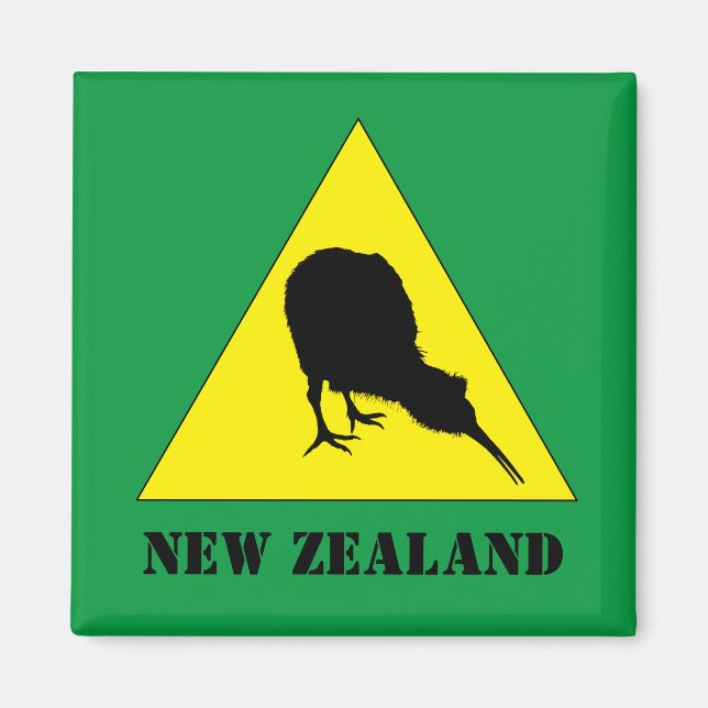 Neuseeland, Kiwi Bird & No Flying Zone /Aotearoa Magnet (Vorne)