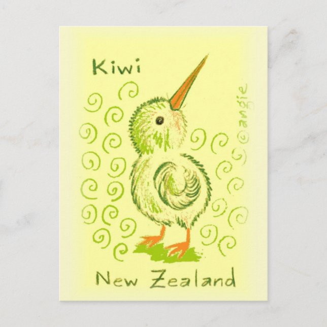 Neuseeland Kiwi Bird Postkarte (Vorderseite)