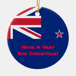 Neuseeland-Kiwi-Weihnachtsverzierung Keramik Ornament