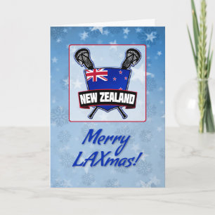 Neuseeland Lacrosse Shield Weihnachtskarte Feiertagskarte
