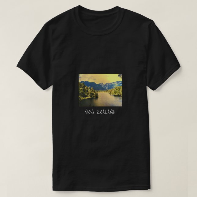 Neuseeland Lake Matheson South Island T-Shirt (Design vorne)