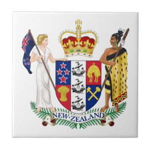 Neuseeland Landeswappen Symbol Emblem Flagge Fliese