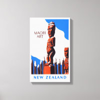 Neuseeland Maori Art Vintage Poster wiederhergeste