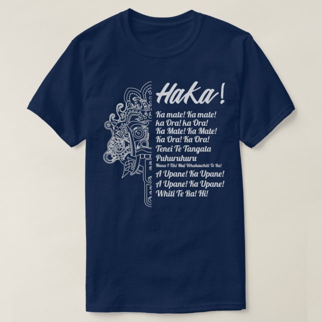 Neuseeland Maori Haka Ka Mate Rugby T-Shirt (Design vorne)