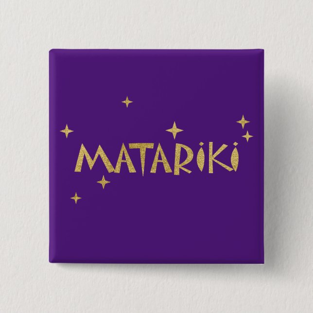 Neuseeland Maori - Matariki Stars 2 Button (Vorderseite)
