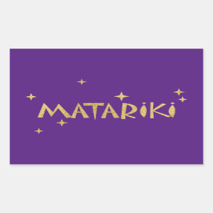 Neuseeland Maori - Matariki Stars 2 Rechteckiger Aufkleber