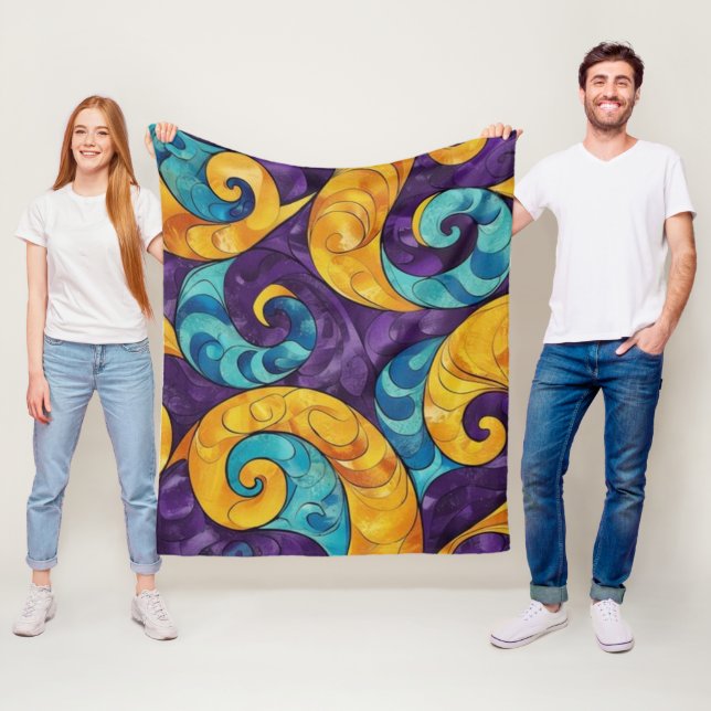Neuseeland Māori Paua Pattern Fleecedecke (Beispiel)