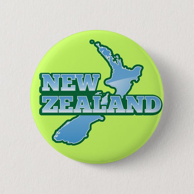 NEUSEELAND mit einer Karte Button (Vorderseite)
