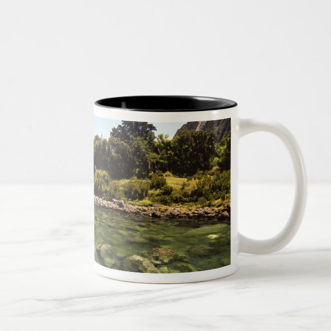 Neuseeland, Miter Peak & Bowen Zweifarbige Tasse (Rechts)
