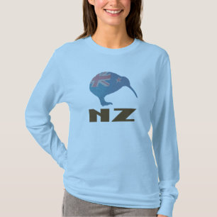 Neuseeland Modisches Kiwi Langarmshirt für Damen T-Shirt