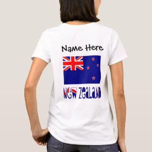 Neuseeland Neuseeländer Flagge Personalisiert  T-Shirt
