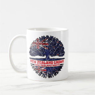 Neuseeland - Neuseeländischer Kiwi Tree Roots Flag Kaffeetasse