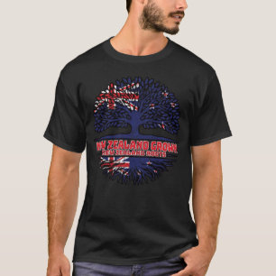 Neuseeland - Neuseeländischer Kiwi Tree Roots Flag T-Shirt