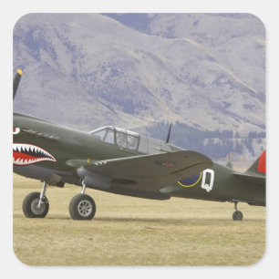 Neuseeland, Otago, Wanaka, Warbirds Over 5 Quadratischer Aufkleber