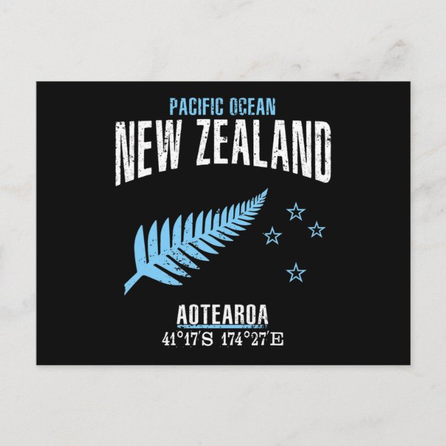 Neuseeland Postkarte (Vorderseite)