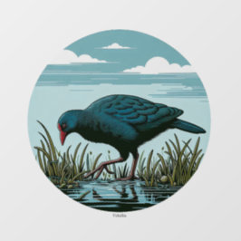 Neuseeland Pukeko Window Cling Decal Fensteraufkleber