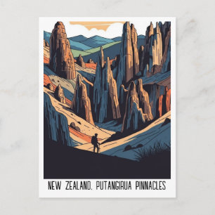 Neuseeland Putangirua PinnaclesReise Postkarte