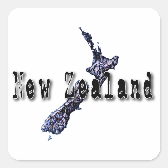 Neuseeland Quadratischer Aufkleber (Vorderseite)