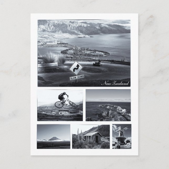 Neuseeland - Queenstown, Tongariro, Koch Postkarte (Vorderseite)