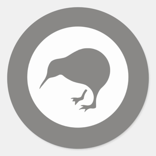 Neuseeland RAF Kiwi Roundel gedämpft Runder Aufkleber (Vorderseite)