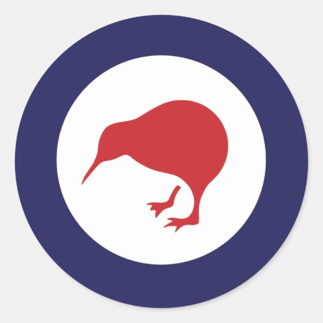 Neuseeland RAF Kiwi Roundel Runder Aufkleber (Vorderseite)