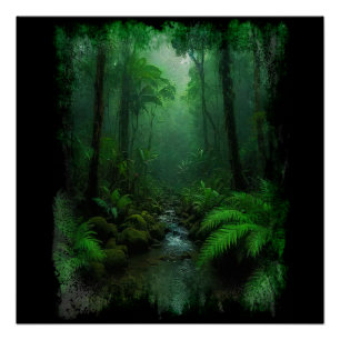 Neuseeland Rainforest Poster