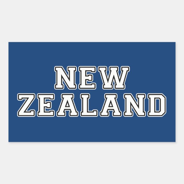 Neuseeland Rechteckiger Aufkleber (Vorderseite)