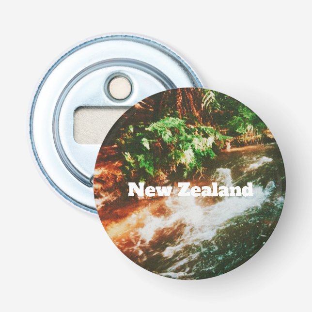 Neuseeland-Reiseposter  Flaschenöffner (Vorderseite)