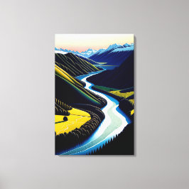 Neuseeland River Valley - Canvas Print Leinwanddruck