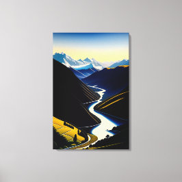Neuseeland River Valley - Canvas Print Leinwanddruck
