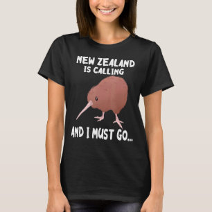 Neuseeland ruft Kiwi Bird Wildlife Animal B an T-Shirt