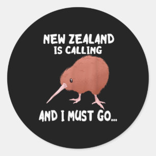 Neuseeland ruft Kiwi-Vogel-Wildtier Runder Aufkleber