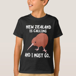 Neuseeland ruft Kiwi-Vogel-Wildtier T-Shirt