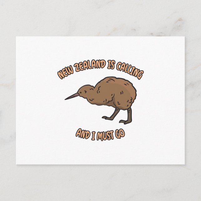 Neuseeland ruft postkarte (Vorderseite)