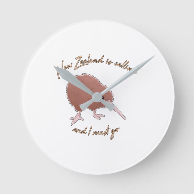 Neuseeland ruft runde wanduhr (Vorderseite)