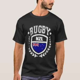 Neuseeland Rugby-Ausrüstung Neuseeland-Flagge Vint T-Shirt