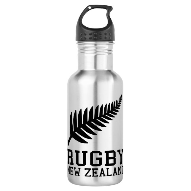 Neuseeland Rugby Edelstahlflasche (Vorderseite)